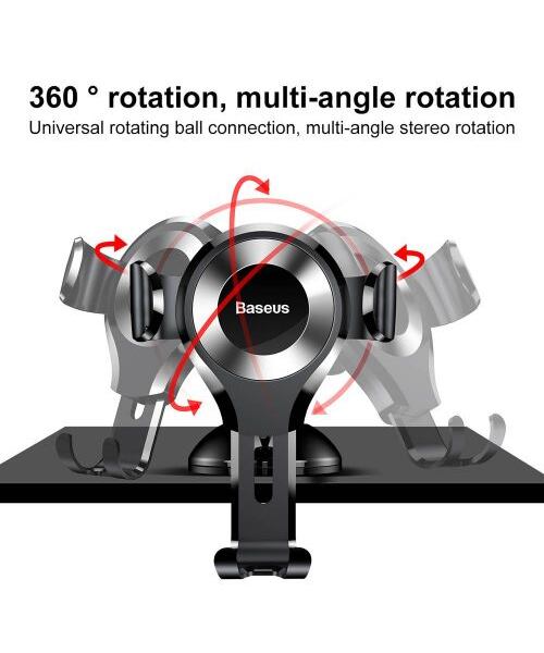 Baseus SUYL-XP0S Osculum Gravity Držák do Auta Black/Silver