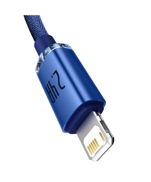 Baseus CAJY000003 Crystal Shine Series Datový Kabel USB - Lightning 20W 1,2m Blue