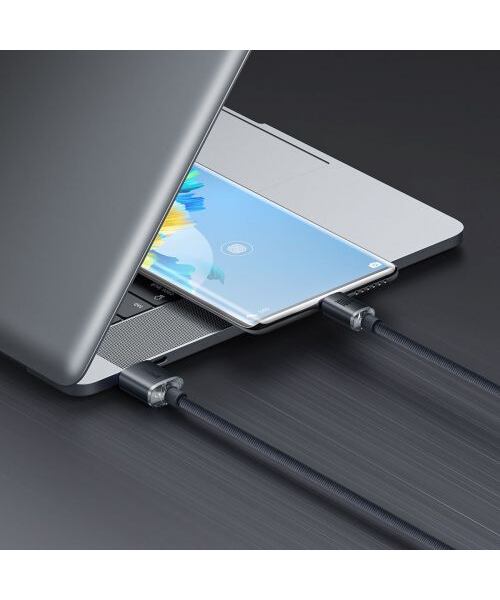 Baseus CAJY000401 Crystal Shine Series Datový Kabel USB - USB-C 100W 1,2m Black