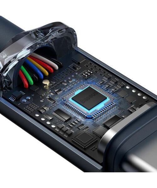 Baseus CAJY000601 Crystal Shine Series Datový Kabel USB-C - USB-C 100W 1,2m Black