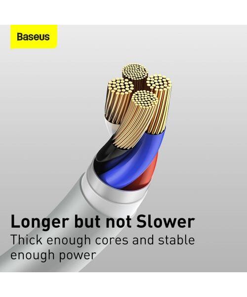 Baseus Type-C Simple Wisdom cable (2pcs/set) 5A 1.5m White (TZCATZJ-02)
