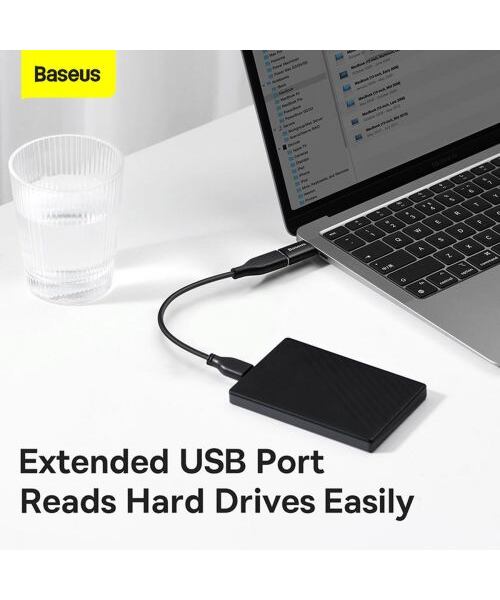 Baseus ZJJQ000001 Ingenuity Mini OTG Adaptér z USB-A na USB-C Black
