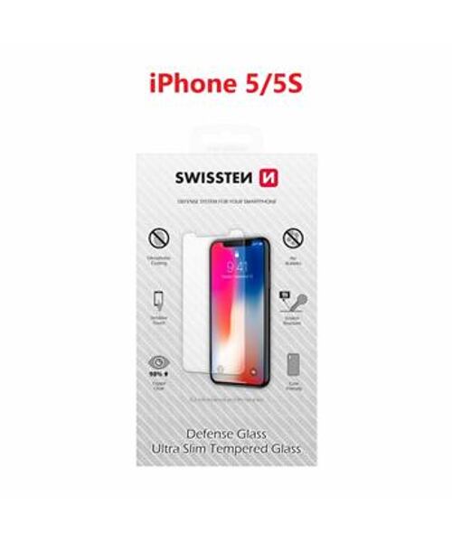 TEMPERED GLASS SWISSTEN FOR APPLE IPHONE 5/5S RE 2,5D