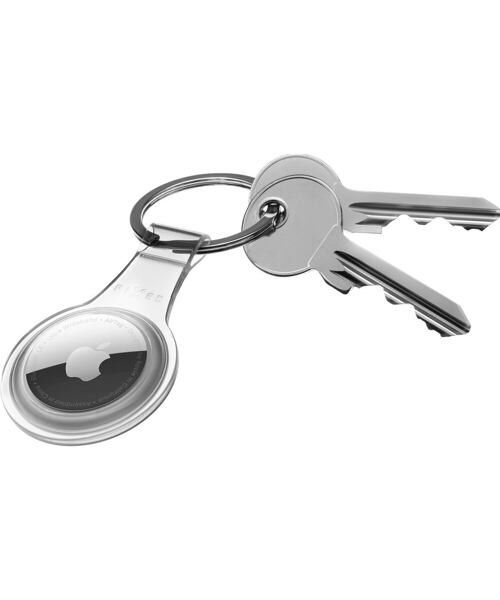 TPU pouzdro s kroužkem FIXED Pure pro Apple AirTag, čiré