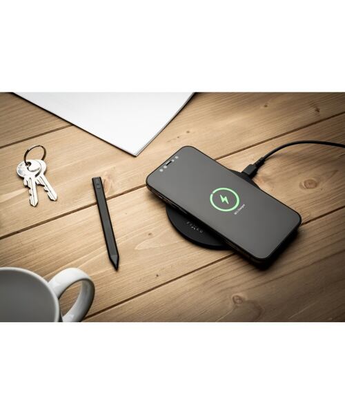 Podložka pro rychlé bezdrátové nabíjení telefonu FIXED SlimPad, 15W, černá