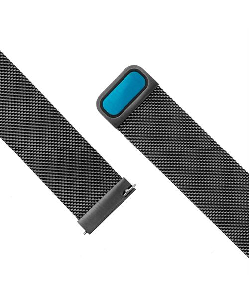 Síťovaný nerezový řemínek FIXED Mesh Strap s Quick Release 20mm pro smartwatch, černý