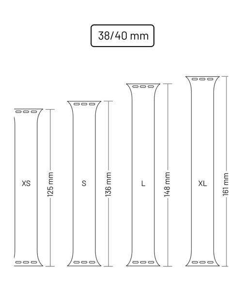 Elastický silikonový řemínek FIXED Silicone Strap pro Apple Watch 38/40/41mm, velikost S, červený