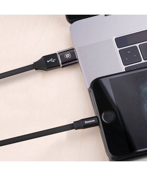 Baseus CATOTG-01 Adaptér z USB-A na USB-C Black