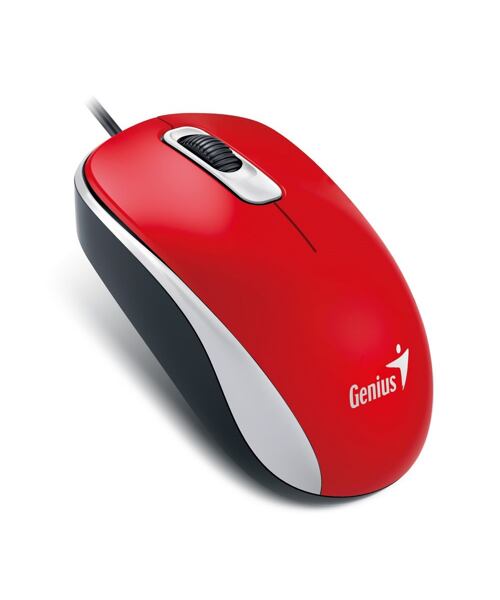 GENIUS DX-110/Kancelářská/Optická/1 000 DPI/Drátová USB/Červená