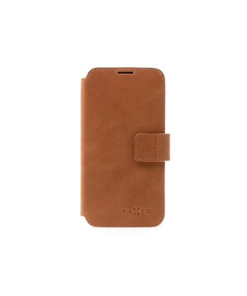 Kožené pouzdro typu kniha FIXED ProFit pro Samsung Galaxy A54 5G, hnědé
