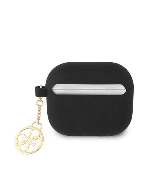 Guess 4G Charm Silikonové Pouzdro pro AirPods 3 Black
