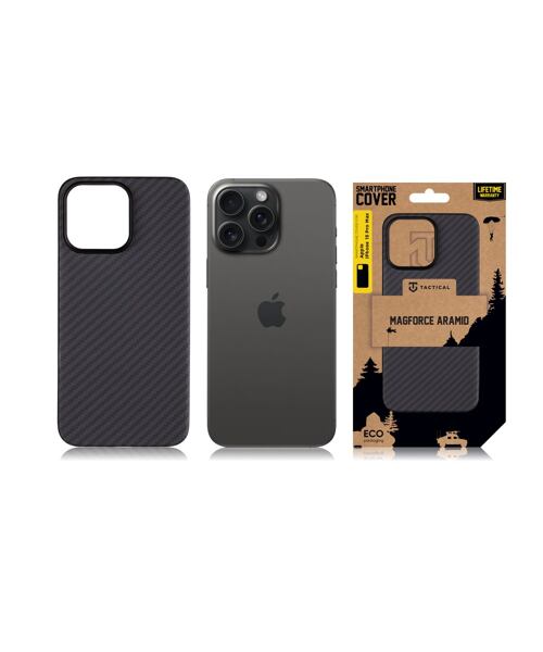 Tactical MagForce Aramid Kryt pro Apple iPhone 15 Pro Max Black