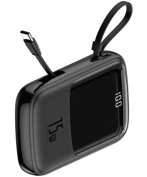 Baseus PPQD-A01 Qpow Digital Display Powerbank 10 000 mAh 15W Black