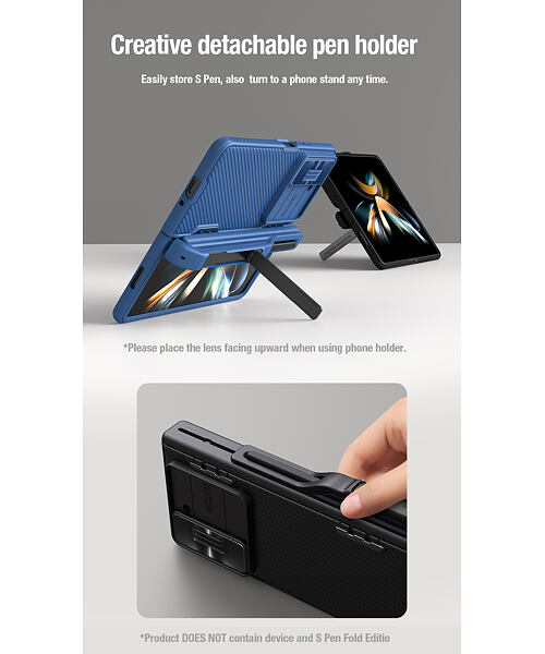 Nillkin CamShield FOLD Slot+Stand Zadní Kryt pro Samsung Galaxy Z Fold 5 Black