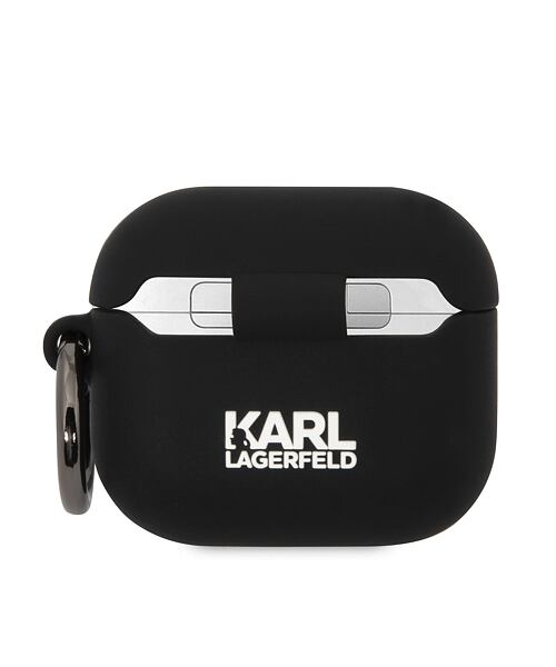 Karl Lagerfeld 3D Logo NFT Karl and Choupette Silikonové Pouzdro pro AirPods 3 Black