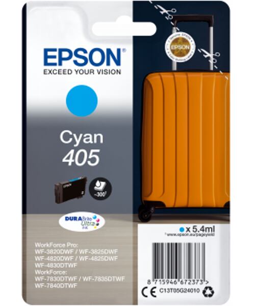 Epson Singlepack Cyan 405 DURABrite Ultra Ink