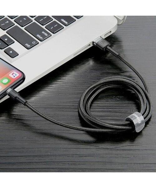 Baseus datový kabel Cafule Lightning 0,5m 2,4A šedo-černý