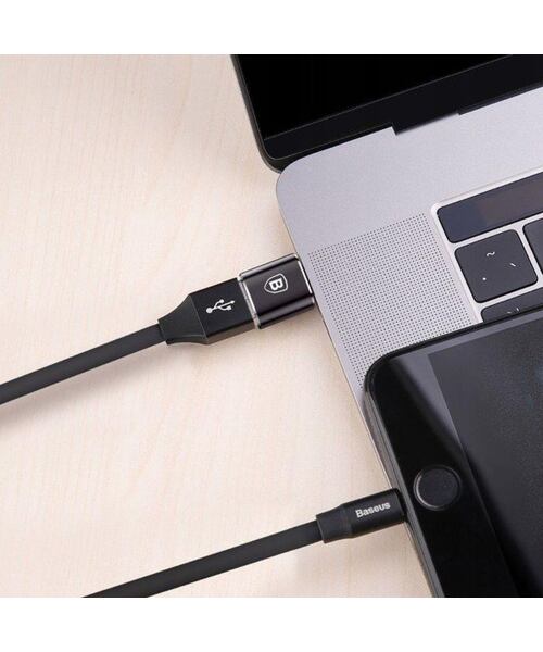 Baseus CATOTG-01 Adaptér z USB-A na USB-C Black