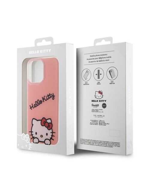 Hello Kitty IML Daydreaming Logo Zadní Kryt pro iPhone 13 Pro Pink