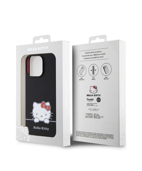 Hello Kitty Liquid Silicone Daydreaming Logo Zadní Kryt pro iPhone 13 Pro Black