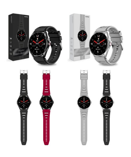 Chytré hodinky ALIGATOR Watch AMOLED, černé