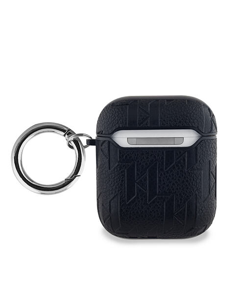 Karl Lagerfeld PU Embossed Karl Head Pouzdro pro AirPods 1/2 Black