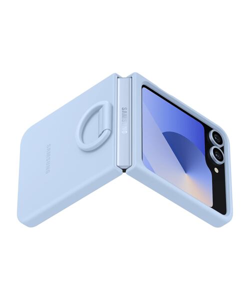EF-PF741TLE Samsung Silikonový Kryt s Kroužkem pro Galaxy Z Flip 6/7 FE Blue