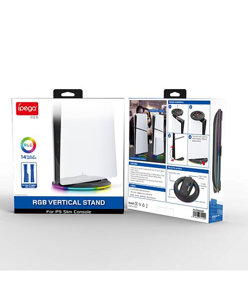 iPega P5S025S Vertikální Stojan s RGB pro PS5 Slim Black