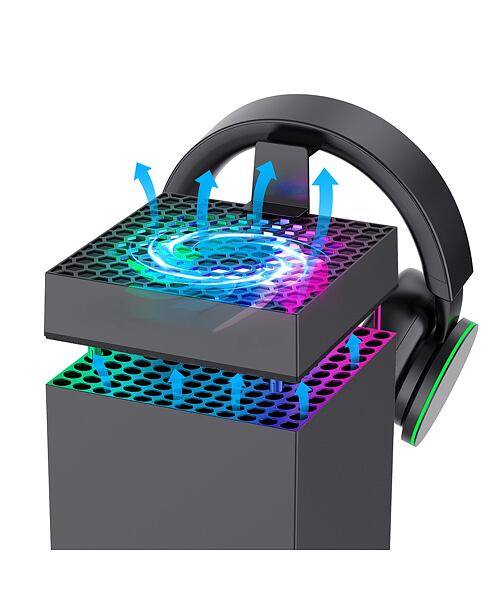 iPega XBX024S Multifunkční Nabíjecí RGB Stojan s Chlazením pro Xbox