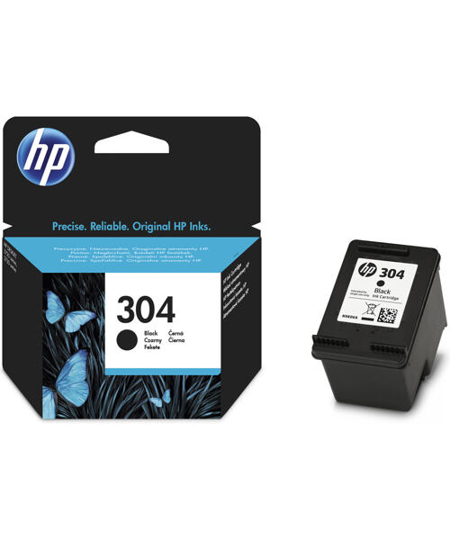 HP 304 Black Ink Cartridge (120 pages)