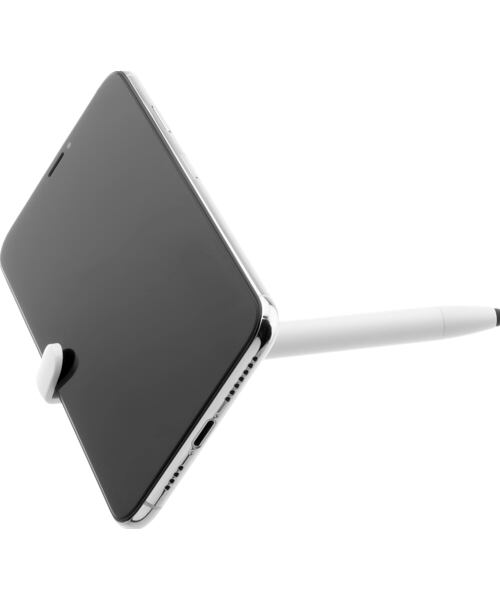 Propiska 3v1 se stylusem a stojánkem FIXED Pen, antibakteriální povrch, bílé