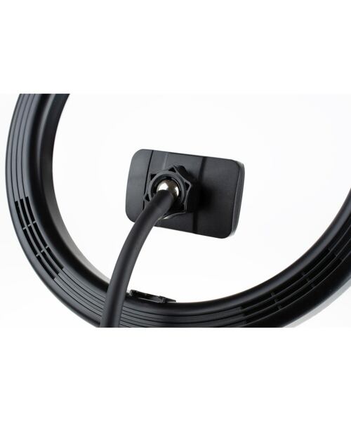 Stativ s kruhovým LED svítidlem a ovládáním na USB kabelu FIXED LEDRing Lite, černý