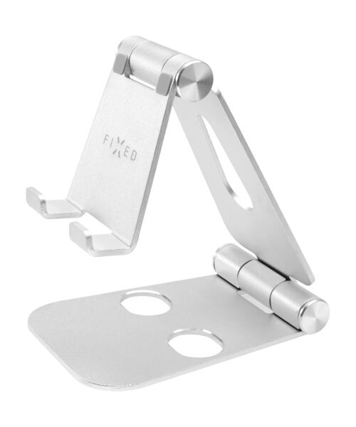 Hliníkový stojánek FIXED Frame PHONE na stůl pro mobilní telefony, stříbrný