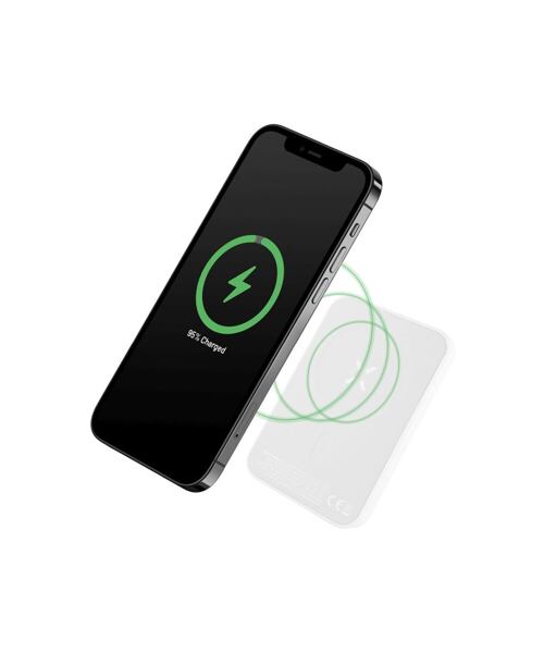 Powerbanka FIXED MagZen s bezdrátovým nabíjením a podporou Magsafe, 6 000 mAh, bílá