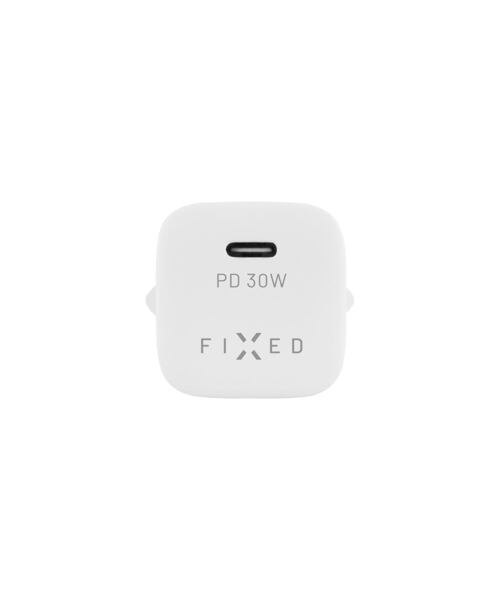 Set síťové nabíječky FIXED Mini s USB-C výstupem a USB-C/Lightning kabelu, podpora PD, 1.2 metr, MFI