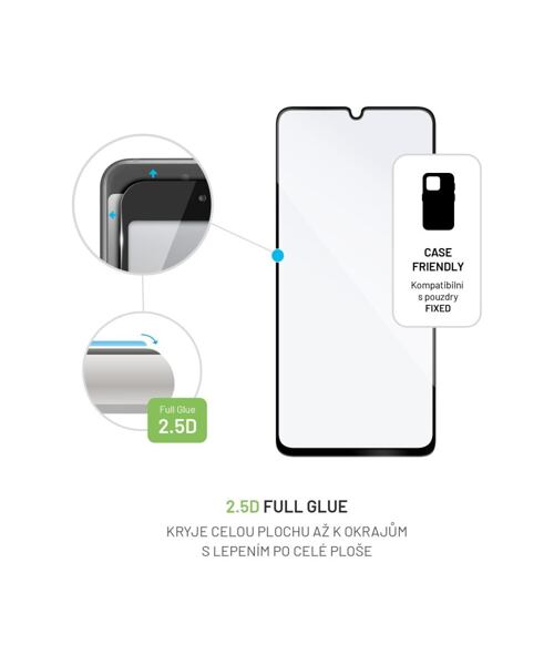 Ochranné tvrzené sklo FIXED Full-Cover pro Samsung Galaxy A25 5G, černé