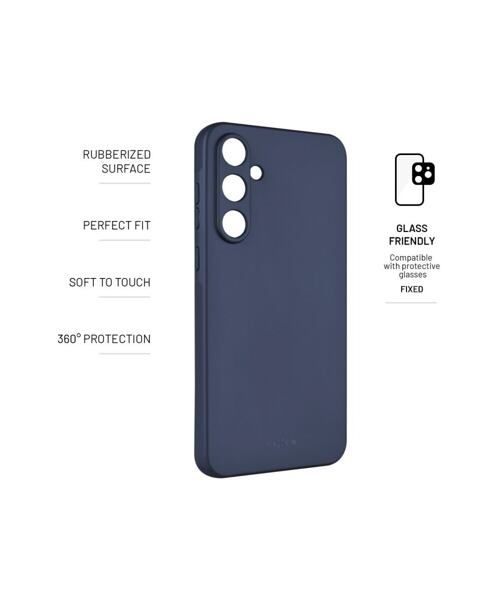 Zadní pogumovaný kryt FIXED Story pro Samsung Galaxy A55 5G, modrý