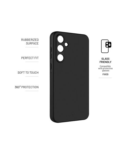 Zadní pogumovaný kryt FIXED Story pro Samsung Galaxy A35 5G, černý