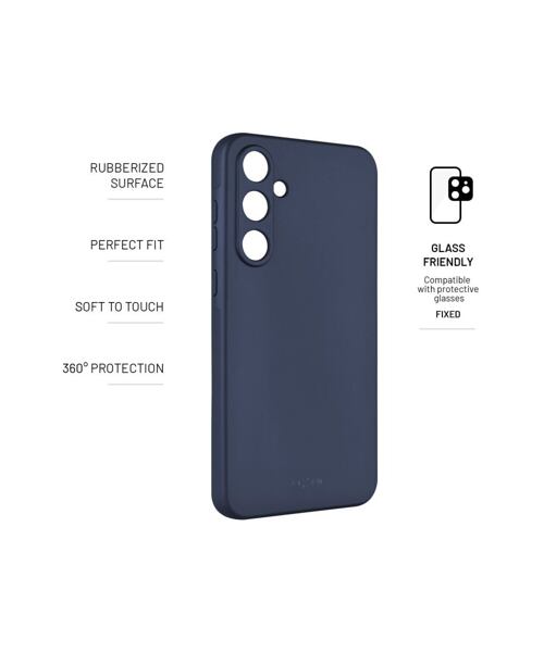 Zadní pogumovaný kryt FIXED Story pro Samsung Galaxy A35 5G, modrý