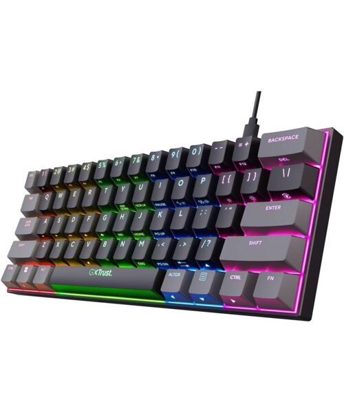 Trust Gaming GXT 867 Acira/Drátová USB/US layout/Černá
