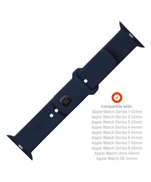 Set silikonových řemínků FIXED Silicone Sporty Strap pro Apple Watch 42/44/45/46mm, modrý
