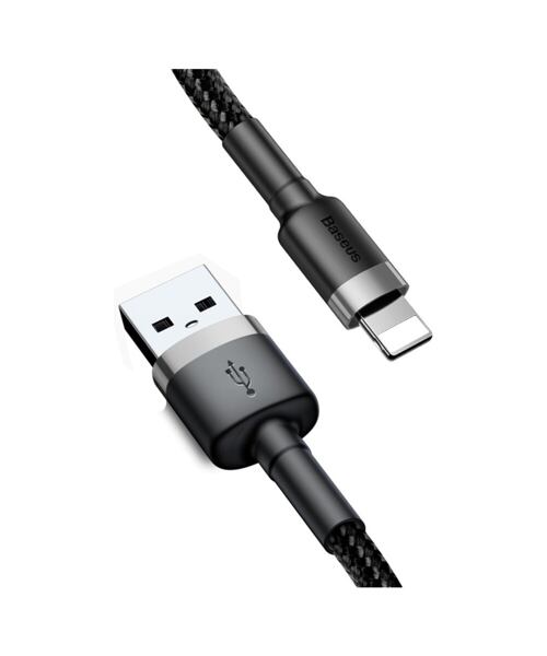 Baseus datový kabel Cafule Lightning 0,5m 2,4A šedo-černý