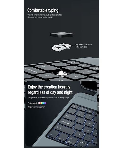 Nillkin Bumper Combo Keyboard Case (Backlit Version) pro iPad Pro 13 2024 Black