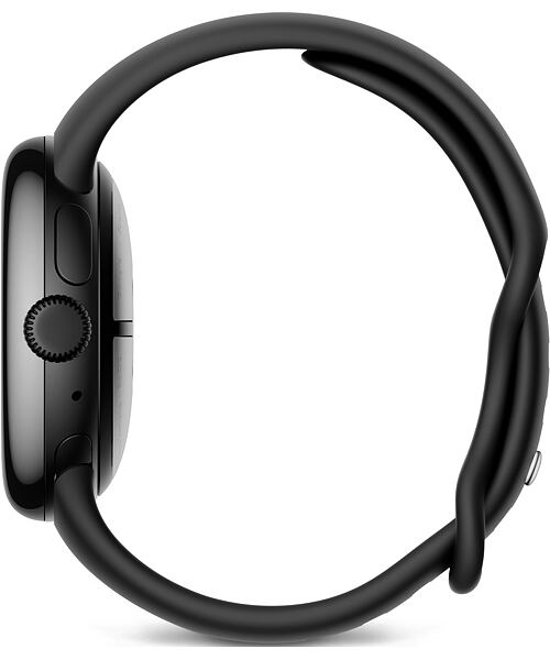 Google Pixel Watch 3 45mm Matte Black Aluminum Case/Obsidian Active Band