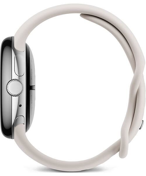 Google Pixel Watch 3 45mm Polished Silver Aluminum Case/Porcelain Active Band