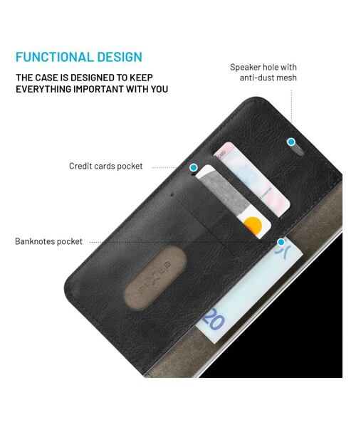 Pouzdro typu kniha FIXED Opus pro Apple iPhone 16, černé