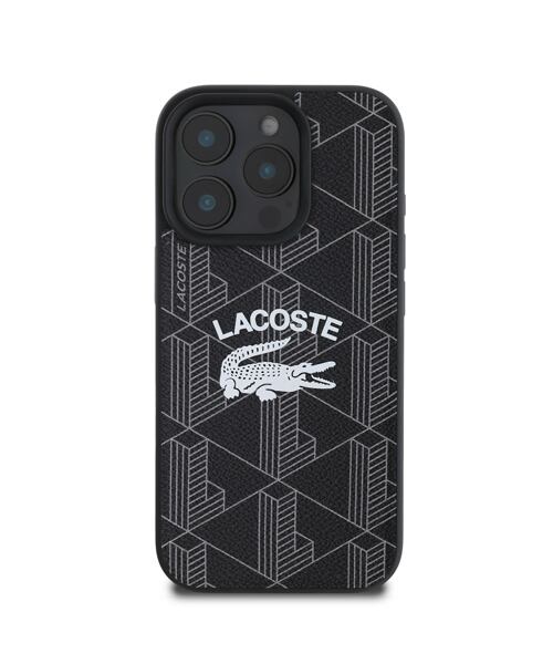 Lacoste Blend Monogram MagSafe Zadní Kryt pro iPhone 16 Pro Black