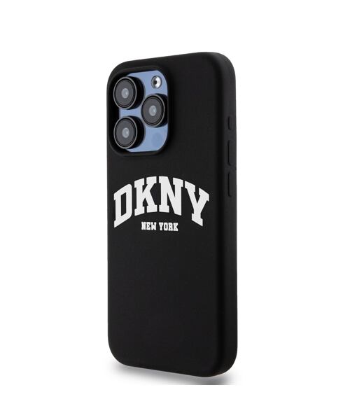 DKNY Liquid Silicone Arch Logo MagSafe Zadní Kryt pro iPhone 15 Pro Black