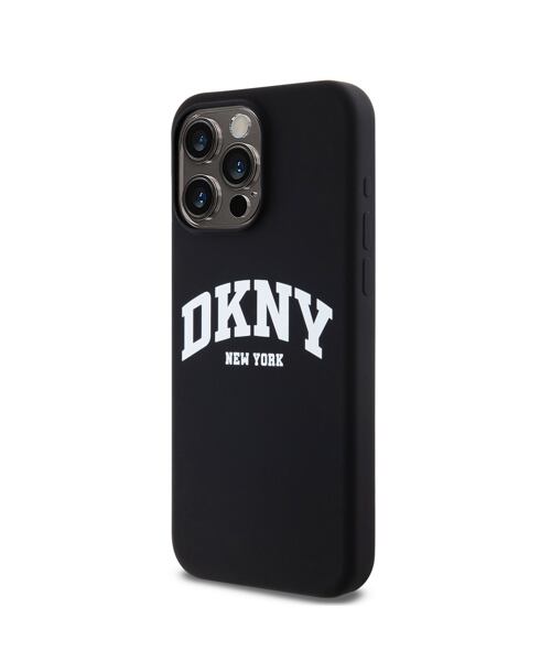 DKNY Liquid Silicone Arch Logo MagSafe Zadní Kryt pro iPhone 14 Pro Max Black