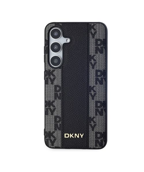 DKNY PU Leather Checkered Pattern Magsafe Zadní Kryt pro Samsung Galaxy S24+ Black